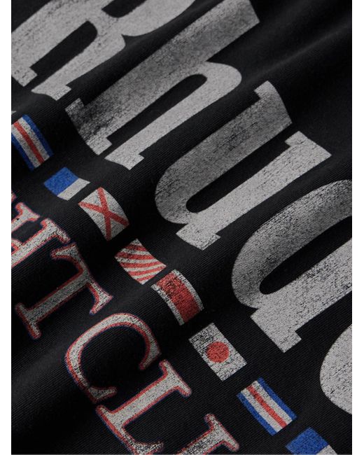 Rhude Black Flag Logo-print Cotton-jersey T-shirt for men