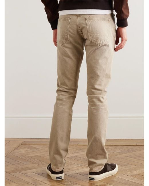 Tom Ford Natural Slim-fit Straight-leg Jeans for men