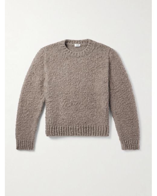 Céline Brown Brushed Wool And Yak-blend Sweater for men
