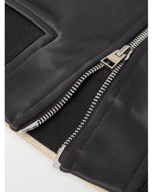 Tom Ford Gray Striped Jersey Track Jacket for men