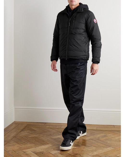 Canada Goose Black Lodge Quilted Shell Down Jacket for men