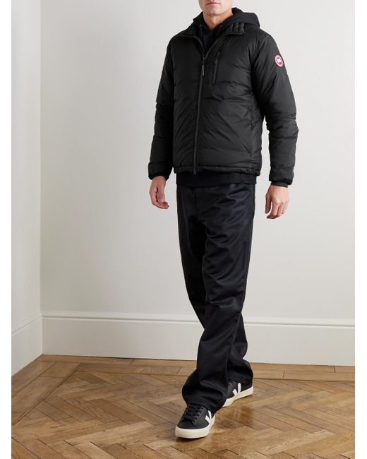 Canada Goose Black Lodge Quilted Shell Down Jacket for men