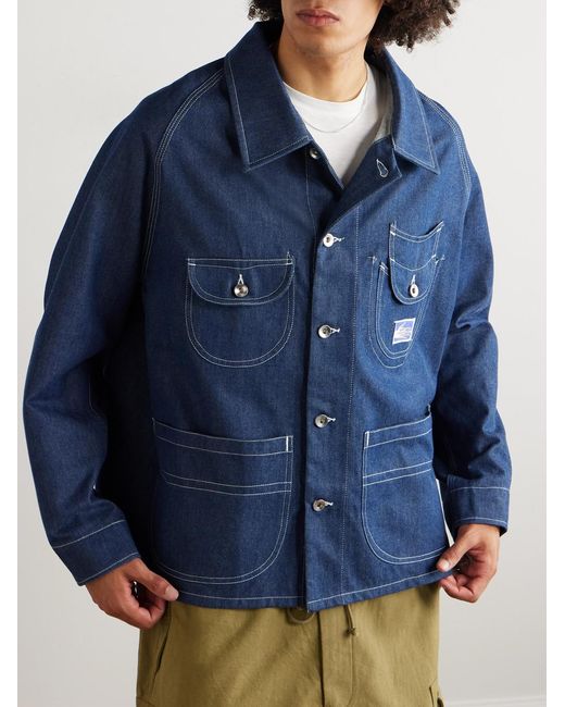 STORY mfg. Blue Wonky-wear Circuit Indigo-dyed Organic Denim Jacket for men