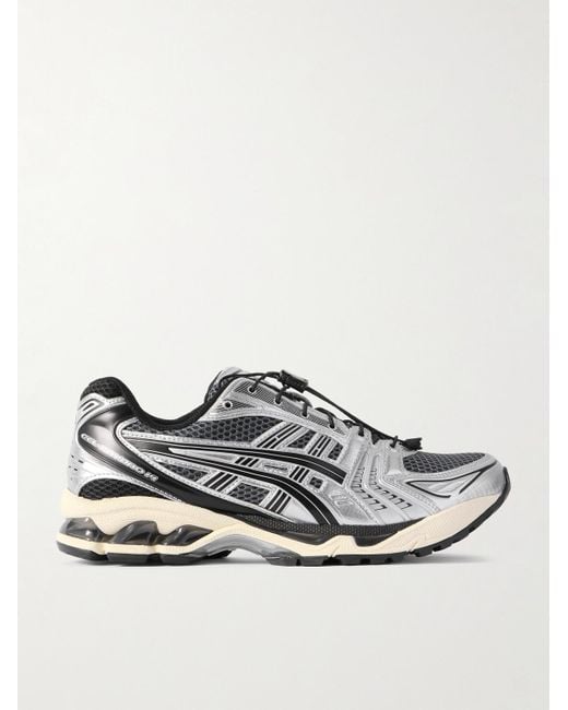Asics Gray Gel-Kayano 14 Rubber-Trimmed Mesh Sneakers for men