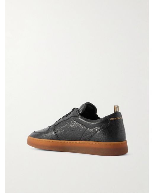Officine Creative Black Asset 001 Deerskin Sneakers for men