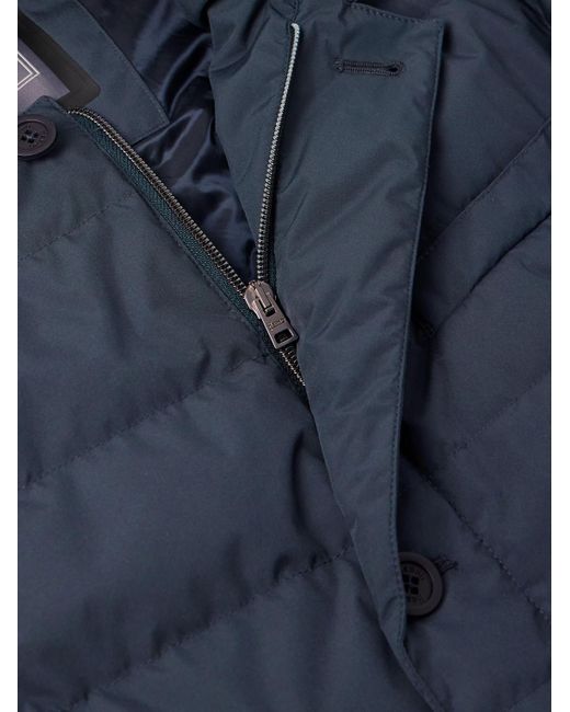 Herno Blue Quilted Shell Down Jacket for men
