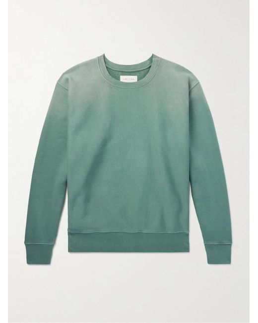 Les Tien Green Garment-dyed Cotton-jersey Sweatshirt for men