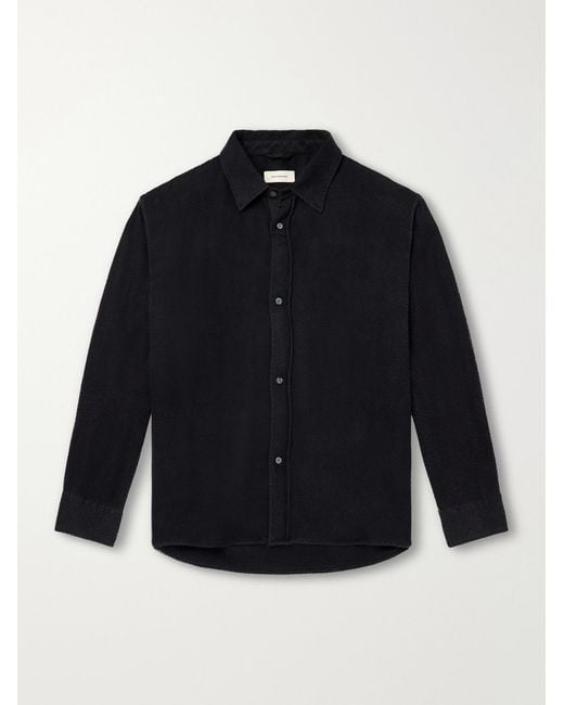 mfpen Blue Garden Brushed Lyocell Overshirt for men