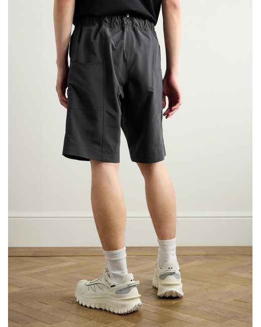 Moncler Gray Day-Namic Straight-Leg Belted Logo-Appliquéd Shell Shorts for men