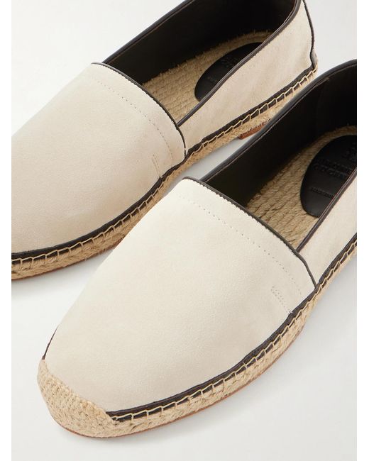 Brunello Cucinelli White Suede Espadrilles for men