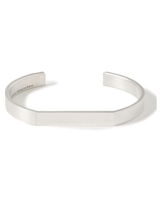 Le Gramme White Ribbon 21g Recycled Brushed Sterling Silver Cuff for men
