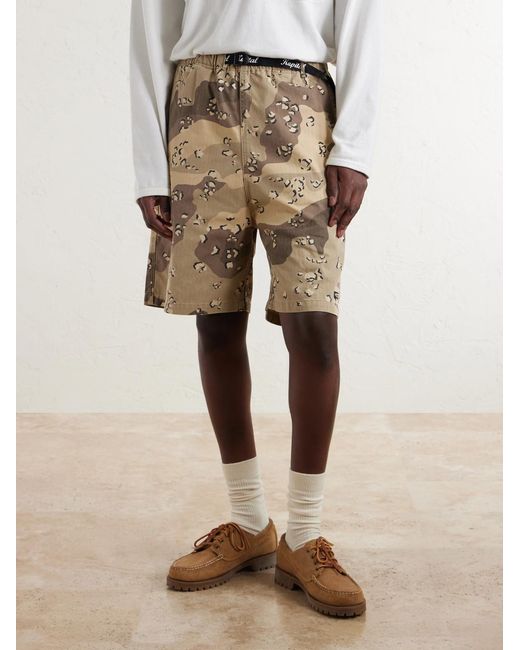 Kapital Natural Easy Straight-leg Herringbone Camouflage-print Cotton Shorts for men