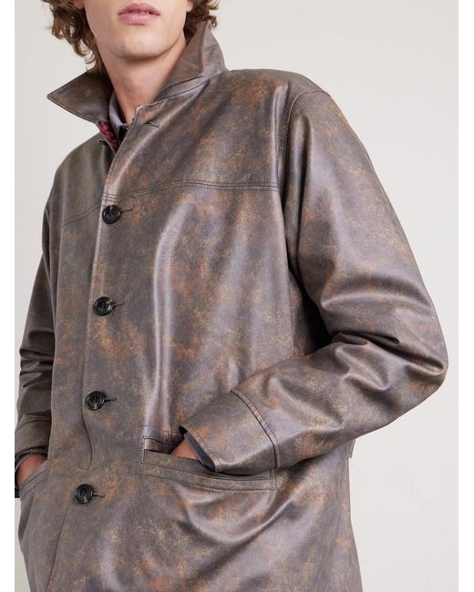 Beams Plus Brown Car Coat Jacket for men