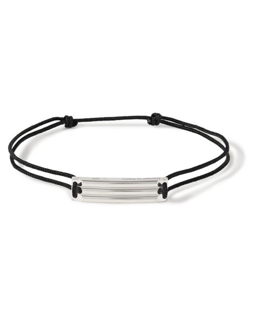 Le Gramme Metallic Godron 5g Waxed-cord And Recycled Sterling Silver Bracelet for men