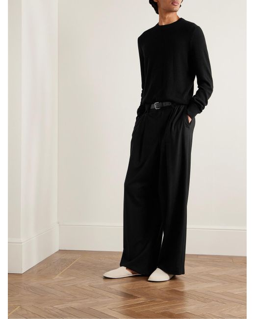 The Row Black Benji Cashmere Sweater for men