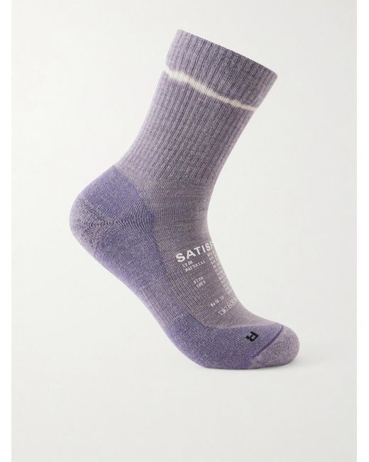 Satisfy Purple Stretch Merino Wool-blend Socks for men