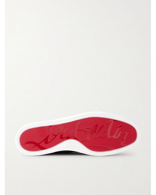 Christian Louboutin St Louis Slip-ons aus Veloursleder in Brown für Herren