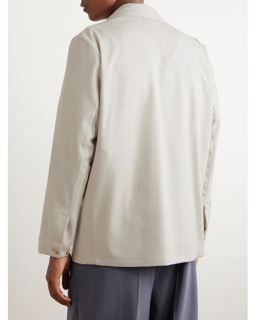 STÒFFA Natural Double-Breasted Wool Blazer for men