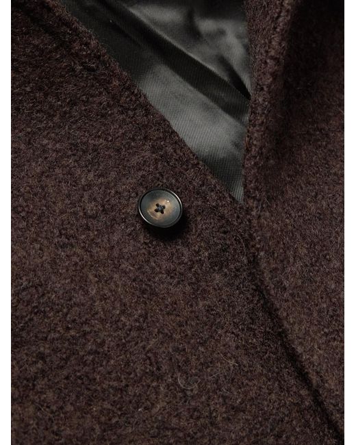 Mr P. Brown Wool-Blend Bouclé Overshirt for men