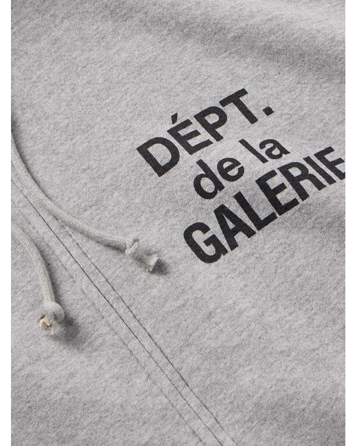 GALLERY DEPT. Kapuzenjacke aus Jersey aus einer Baumwollmischung mit Logoprint und Reißverschluss in Gray für Herren