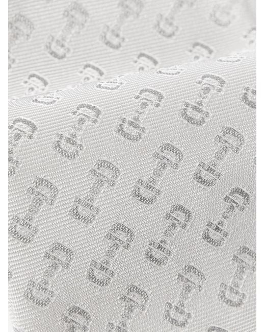 Gucci Gray 7cm Horsebit Silk-jacquard Tie for men