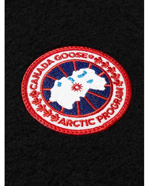 Canada Goose Black Mersey Logo-appliquéd Recycled Wool-blend Fleece Gilet for men
