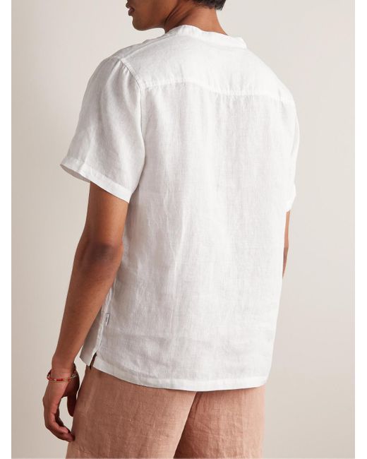 Onia Henley Shirt aus Leinen in Weiß für Herren | Lyst DE