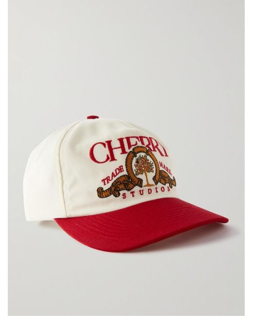 CHERRY LA Logo-embroidered Two-tone Cotton-twill Baseball Cap for men