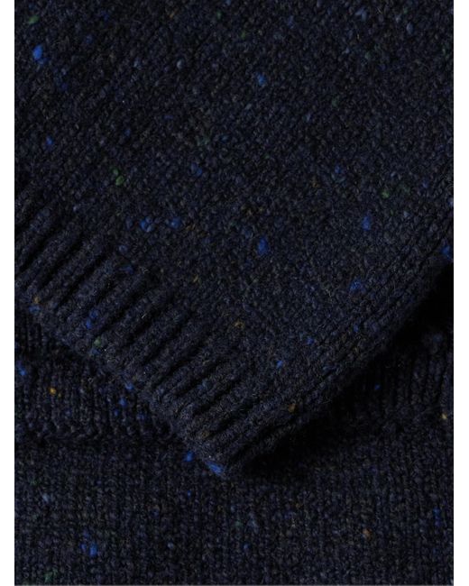 Inis Meáin Blue Unstructured Donegal Merino Wool And Cashmere-blend Cardigan for men