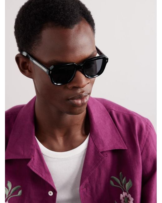 Jacques Marie Mage Black Hopper Goods Taos Square-frame Acetate And Silver-tone Sunglasses for men