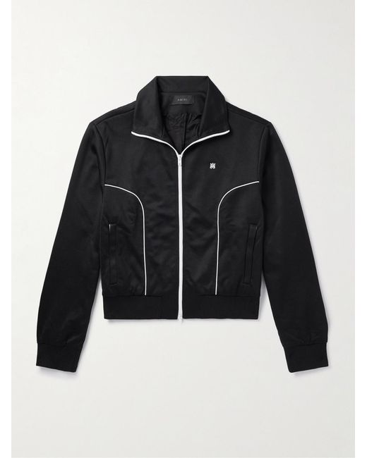 Amiri Black Logo-Appliquéd Jersey Track Jacket for men