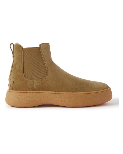 Tod s Suede Chelsea Boots in Brown for Men Lyst