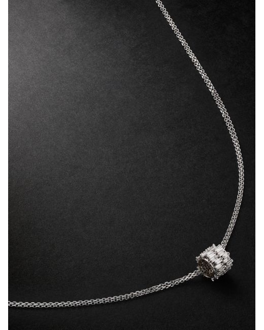Suzanne Kalan Black 18-Karat Diamond Necklace for men