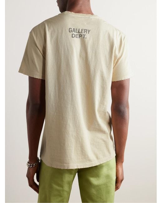 GALLERY DEPT. Natural Boring Distressed Printed Cotton-jersey T-shirt for men