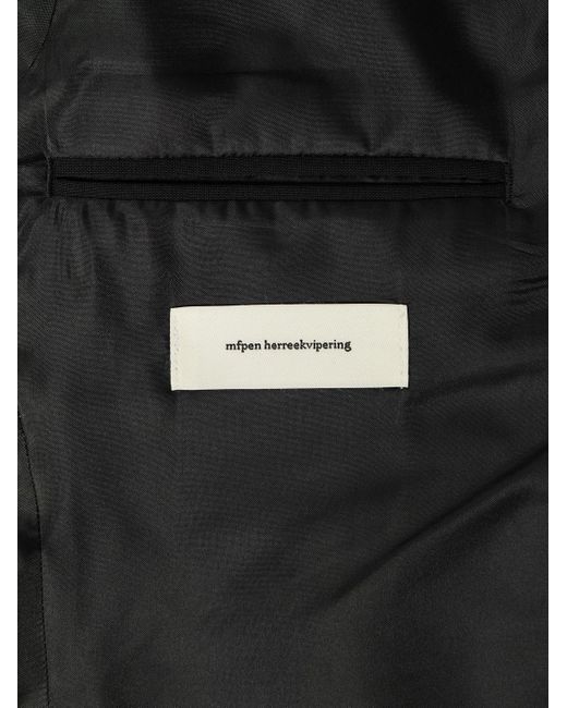 mfpen Black Wool-Twill Suit Jacket for men
