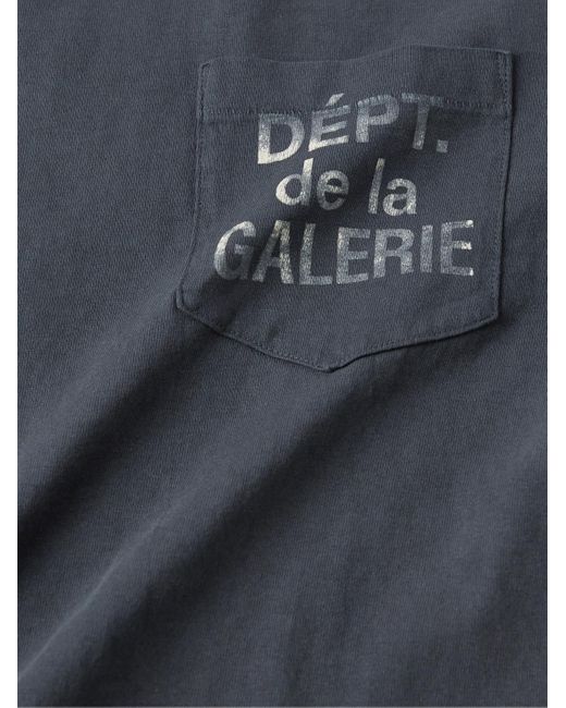 GALLERY DEPT. Blue Dept De La Galerie Printed Cotton-jersey T-shirt for men