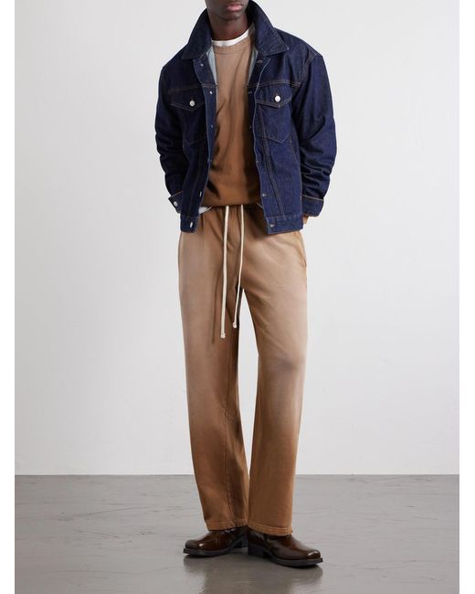Les Tien Natural Straight-Leg French Terry-Cotton Sweatpants for men
