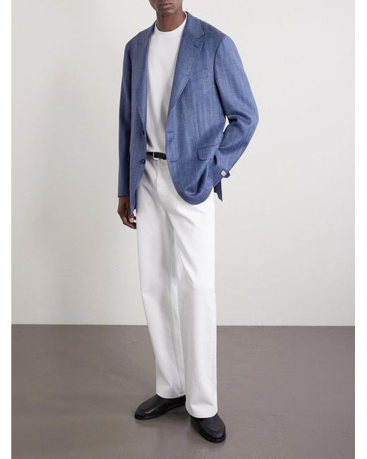 Boglioli White Garment-Dyed Cotton T-Shirt for men