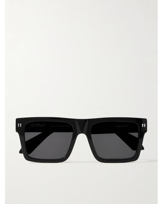 Off-White c/o Virgil Abloh Black Lawton D-frame Acetate Sunglasses for men