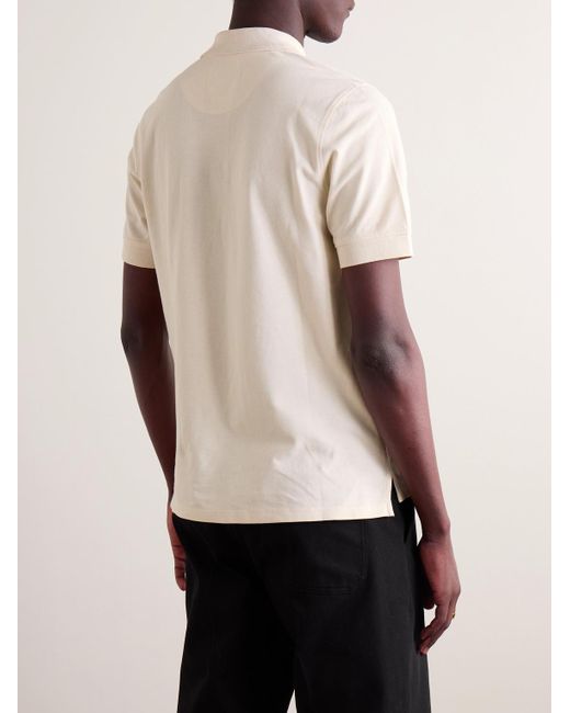 Drake's Natural Cotton-Piqué Polo Shirt for men