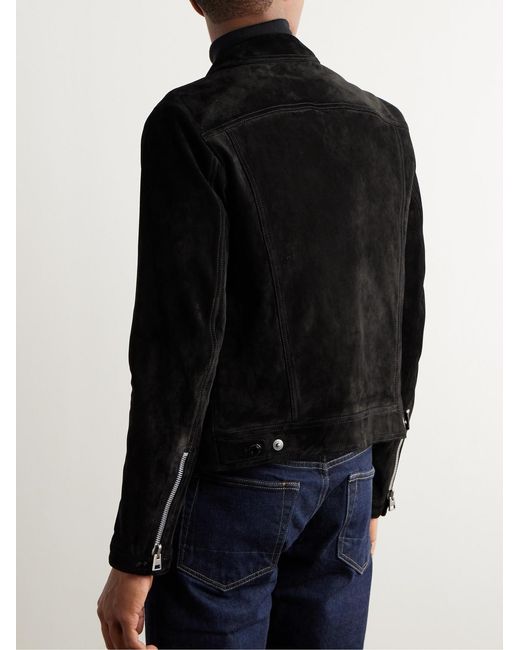 Tom Ford Black Cropped Suede Jacket for men
