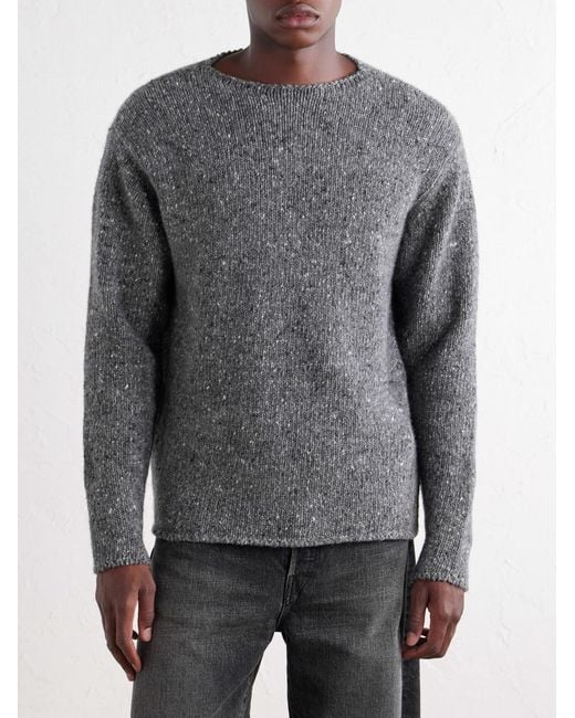 Auralee Gray Wool Sweater for men