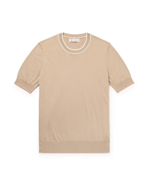 Brunello Cucinelli Natural Cotton T-shirt for men