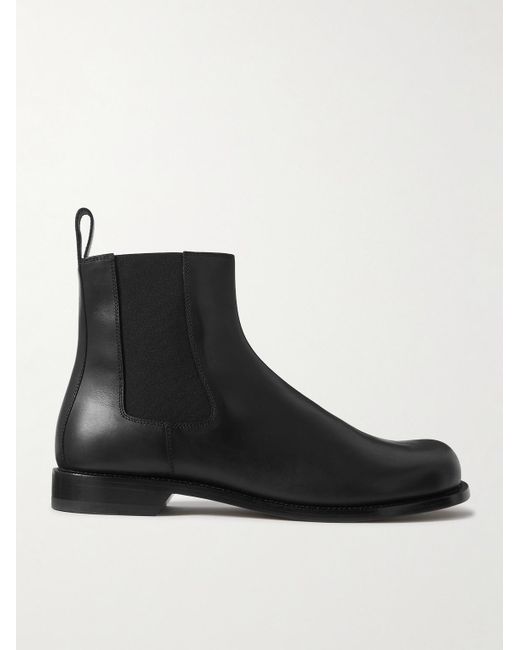 Loewe Black Campo Leather Chelsea Boots for men
