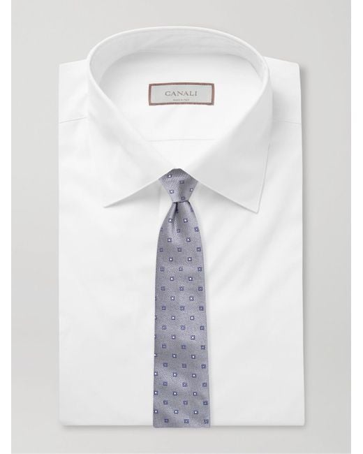 Canali White Cotton-poplin Shirt for men