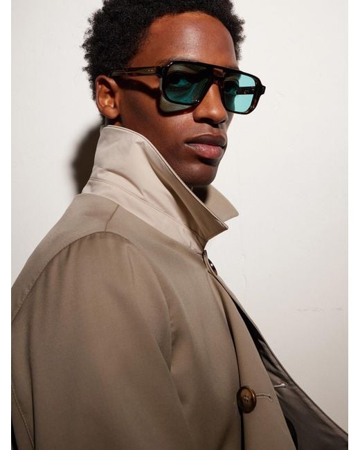 Jacques Marie Mage Green Evans Aviator-style Acetate Sunglasses for men