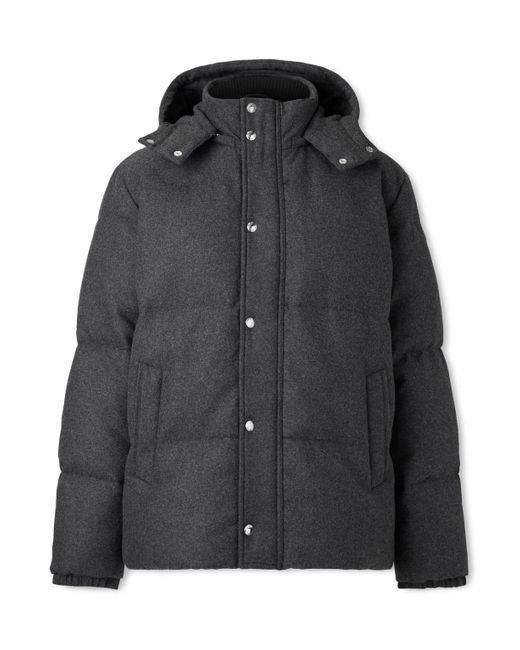 MR P. Men's Black Quilted Flannel Down Jacket