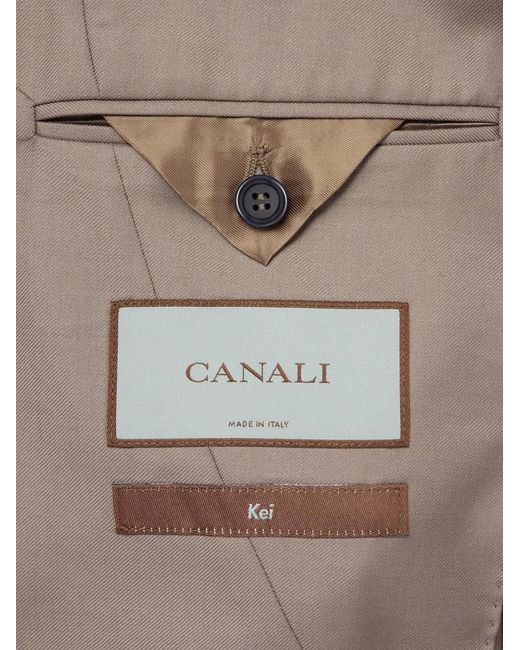 Canali Brown Kei Wool Suit Jacket for men