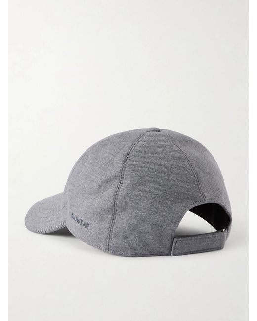 Slowear Gray Zanone Flexwool Wool-Blend Cap