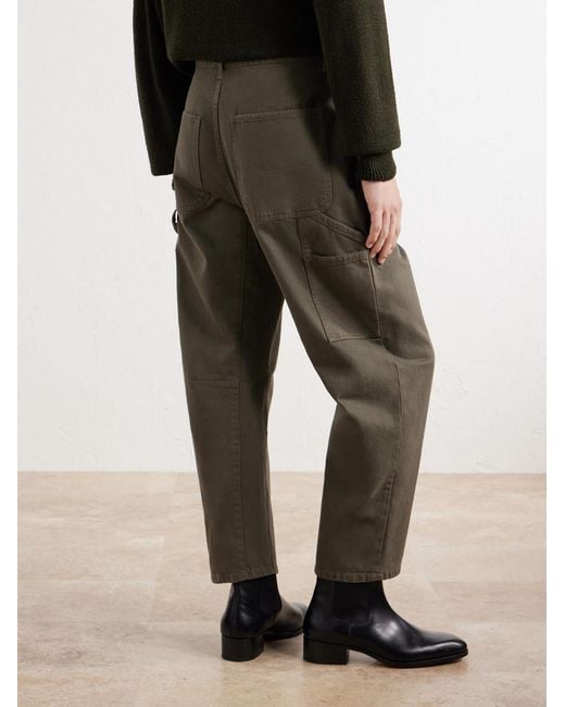 Nili Lotan Gray Emir Straight-Leg Cotton-Blend Twill Trousers for men
